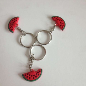 soft pvc keychain watermelon Make Rubber sport Key Chain