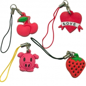 Custom Made Soft PVC Mobile Cell Phone Charm